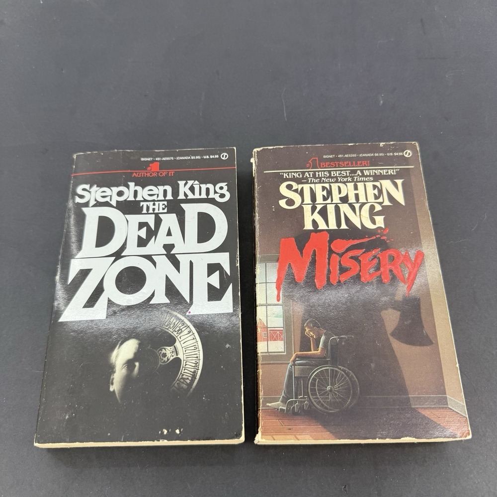 Lot Of 2 Paperback Stephen King Books Misery The Dead Zone